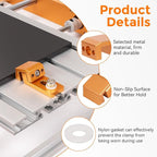 Aluminum Tiger Claw – Compatible with 3018 Pro Max/3018 Pro Ultra CNC Machine, T-Track & Perforated Worktables – Ideal for Secure CNC Machining, Low Profile Side Clamps for CNC Router