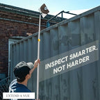Inspection Mirror Telescoping Pole, Lightweight & Durable, 3 ft - 6 ft Pole, 3.5 x 6 inch Acrylic Mirror