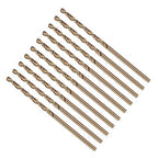 Drill Bit, #46 Cutting Diameter, 4341 HSS Gold Finish 118° Cutting Angle Number Jobber Bits - (Applications: for Drilling Soft Metal Plastic Wood), 10-Pieces