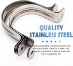 Nge 3inch Rigid Pipe Strap Clamp, Two Hole Strap,U Bracket Tube Clip, Stainless Steel Heavy Duty Pipe Fasten Holder, For The Inner Diameter of Water Pipe is 3 Inche,10PCS