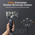 Teslong Two-Way Articulating Borescope with Light, USB-C Endoscope Inspection Camera with 5FT Semi-Rigid Probe, Flexible Snake Scope for Home Repair, Automotive, Compatible with iPhone 15/16 & Android