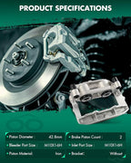 SCITOO Front Right Brake Caliper Without Bracket 192758 Compatible For Audi For A6 2002-2004,For Audi For A6 Quattro 2000-2004,For Audi For A8 Quattro 2001-2003,For Audi For Allroad Quattro 2001-2005