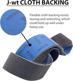 Donanim 2x48 Fine Sanding Belts, 6 Pack Belt Sander Knife Sharpening Belts 2 inch x 48 inch 600 800 1000 Grit Silicon Carbide Sanding Belts for Stone Glass Metal Grinding