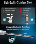 Digital Caliper 6 inch,(ABS) Absolute Scale Caliper,IP54 Caliper Measuring Tool, Inch/MM, Auto-Off LCD Stainless Steel Waterproof Micrometer Vernier Caliper, with Steel Ruler, Silver