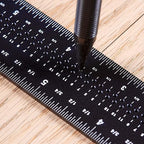 Precision Square Ruler for Measuring and Marking - Aluminum Steel Framing Tool for Professional Carpentry Use (4 Inch)