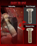 3-Piece Thread Restorer File Set, Thread Restoring Chaser Files, Thread Repair File Set in Metric SAE UNF UNC Sizes