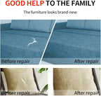 Fabric Repair Patches, Linen Repair Tape Self-Adhesive Fabric Patches Durable, DIY Large Linen Tape for Sofa, Couches, Furniture, Chair, Clothing （3.5X79 Inch, Grey）