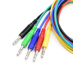 5 Colors 4mm Banana Plug Male to Male Test Leads 14AWG Heavy Duty Jumper Wires Silicone Soft Test Cable for Multimeter Electrical Testing 20A 3Ft