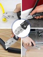 Utility Knife, BIBURY Upgraded Version Heavy Duty Box Cutter, Pocket Carpet knife with 10 Replaceable SK5 Stainless Steel Blades, Belt Clip, Easy Release Button, Quick Change and Safety Lock-Black