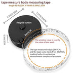 Tape Measure Body Measuring Tape Window Reading Retractable Soft Dual-Scale Tape with Lock Button for Weight Loss Muscle Building Sewing Tailor pet & Medical Measurements 60inch Fashion Tape