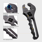 An Hose Fittings Adjustable Wrench Lightweight aluminum 3AN-16AN Adjustable Wrench An Fittings Wrench Tool For AN Hose Fitting Adapters End. (Black, Large)