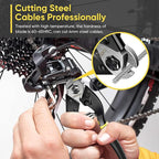 DISEN Wire Cutters Heavy Duty Cutting Up to 3/16", Metal Cable Cutters for Fence Thick Wire, Safety Lock, Spring Loaded, Non-slip Matte Handle, Chrome Vanadium Steel Jaw
