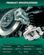 SCITOO Front Left Brake Caliper With Bracket 19B3116 Compatible For Ford Escape 2005-2008, For Mazda Tribute 2005 2006 2008, For Mercury Mariner 2007-2008