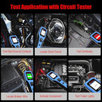 Automotive Power Circuit Probe Tester 12-24V Trailer Light Tester 40FT Cord Resistance&Duty Cycle Digital Multimeter Short&Open Finder Reverse Protection Auto Diode Electrical Diagnostic Kit