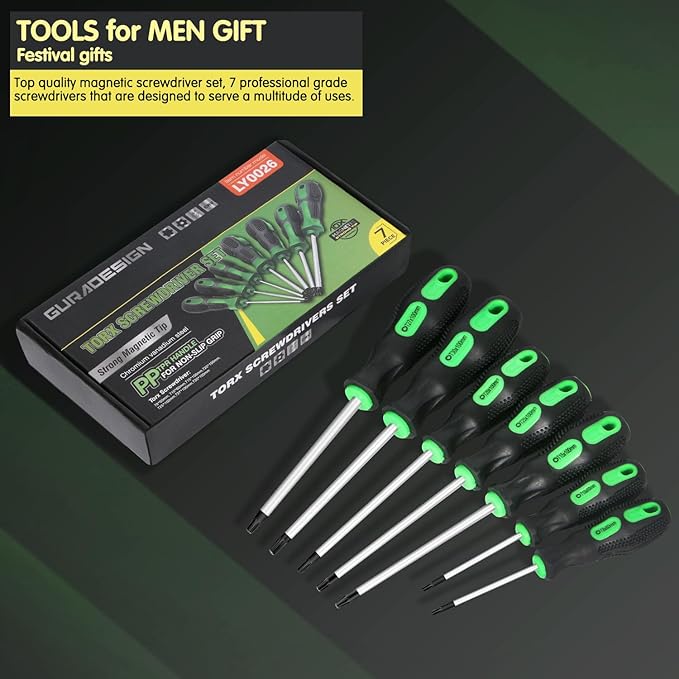7PCS Magnetic Torx Screwdriver Set T8 to T30 Star Screwdrivers (7PCS TORX SCREWDRIVER)