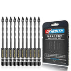 10 Pcs 5/32" Masonry Concrete Drill Bit Set for Tile Brick Glass Plastic Wood, Cross Tungsten Carbide Tip, Hex Shank, Work with Ceramic Porcelain Tile Wall Mirror Paver, 5/32 Inch Drill Bits,4mm