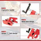 Pipe Clamps 3/4 inch 6 Pack Pipe Clamp with Unique Foot Ideal for Carpentry, Home Improvement, and DIY Projects Wood Gluing Clamps (Red, 3/4 IN)