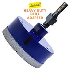 Drilax Pro Series 4 Inch Diamond Hole Saw | Angle Grinder (5/8"-11) & Drill (Adapter Incl.) | 1-3/8" Depth | Dry Drill for Dryer Vents, HVAC, Large Pipes, Core Sampling | Long Life