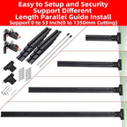 Track Saw Parallel Guide System with Mirco Adjustable Flip Stop and Zero Calibration for Woodworking Repeatable Rip Cuts for Track Saw Guide Rail Compatible with Festool,Makita,Milwaukee