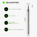 Carbide Ball Nose End Mills Set 2 Flute 4mm SHK. 1.5mm Cutting Dia. 3D Carving, High-Speed and Deep Cutting, AlCrN Coated, Apply for Alloy Steel, Stainless Steel and Various Cast Iron. (5PCS)