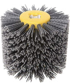 SIGNI Abrasive Nylon Drawing Wheel Drum Burnishing Polishing Brush for Wooden Furniture Floor Polishing 120X100mm 80 Grit 1pack