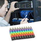 Clip-on String Wire Marking Boxed Plastic Digital Number Wire Label Tube Set Colorful Cable Marker (100PCS KCM-2.5MM)