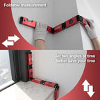 Folding Level, 5 Sections Foldable Measuring Tool for Various Corners Stairs, Accurate Multi-Angle Measurement Magnetic Aluminum Alloy Portable Level (28inch)
