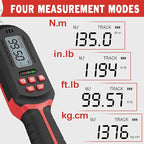 Digital Torque Wrench 3/8 Inch drive(5-99.5 ft-lbs./6.8-135Nm), ±2% Torque Accuracy, Electronic Torque Wrench with Preset Value, Buzzer and LED Notification for Automotive Motorcycle & Bicycle
