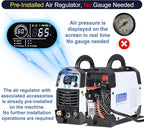 FLARING FC650D PLUS Plasma Cutter 65 AMP Touch Arc Plasma Cutter Machine 120/240V Dual Voltage, Digital Display, High Frequency IGBT Inverter, Post Air/2T/4T, 5/8" Clean Cut with Consumable