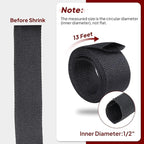 Heat Shrink Braided Sleeving Fabric Tubing 2 in 1 Wiring Harness Tubing Abrasion Resistant Cable Sleeve for Protection Wire/Sheath/Irregular Shape Hose (1/2"-13ft)