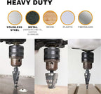 1/4 to 2 Inch Step Drill Bit Spiral Grooved Double Fluted, Large M2 High Speed Steel Drill bits for Hole Drilling in Stainless Steel, Copper, Aluminum, Wood, Plastic
