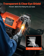 VEVOR Bench Grinder, 8-inch Single Speed Bench Grinder, 3450RPM High-Speed Table Grinders with 750W 6.2A Induction Motor, 36/60-Grit Grinding Wheel & Adjustable Eye Shield for Fast Sharpening Grinding