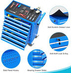 7 Drawers Metal Rolling Tool Chest, Portable Storage Tool Box with Wheels, Toolbox on Wheels for Warehouse, Garage, Repair Shop and Tool Room