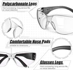 Chumia 48 Pairs Safety Glasses Protective Eyewear Goggles Scratch Impact Resistant Eye Protection for Men Women Work