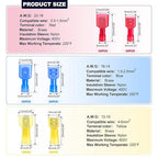 Twidec/100PCS Nylon Spade Connectors Kit 22-10 Gauge Male and Female Wire Spade Terminal Quick Disconnect Fully Insulated Wire Crimp Connector for Automotive Marine