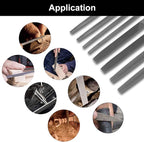 NORTOOLS 17 PCS T12 Steel File Set, Flat/Round/Triangle/Half-Round Hand Set with Needle File & Brush for Woodwork, Metal, Model & Hobby Applications