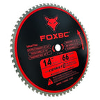 FOXBC 14 Inch Metal Steel Cutting Saw Blade 66 Tooth for Evolution 14 Inch Chop Saw and Other, Cermet Carbide Up to 5X Longer Life