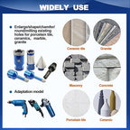 Tile Hole Saw Kit - BRSCHNITT Diamond Core Drill Bit Set 1/4",5/16",1-3/8"Drill Bit &1" Diamond Finger Milling Bit &1 3/8" Chamfer Bit for Porcelain Tile Ceramic Marble Granite & Adapter