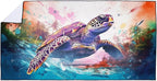Giant Turtle Beach Towel Oversized 36" x 72", Thin Lightweight Sand Free Quick Dry Microfiber Towel for Swimming Pool Cruise Camping Travel