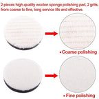 SIQUK 48 Pieces Car Polishing Pad Kit 3 Inch Buffing Pads Sponge Polishing Pads Foam Buffer Polish Pads Car Polisher Attachment for Drill
