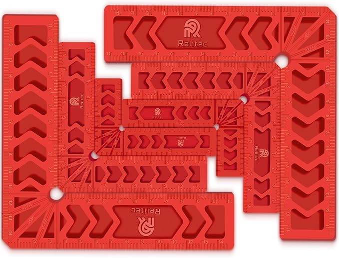 Positioning Squares, 90 Degree Corner Clamp, Right Angle Clamp Woodworking Tool, Carpentry Squares, Carpenter Tool for Picture Frames, Cabinets or Drawers, Set of 6（3" 4"6"）