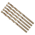 Drill Bit, #17 Cutting Diameter, 4341 HSS Gold Finish 135° Cutting Angle Number Jobber Bits - (Applications: for Drilling Soft Metal Plastic Wood), 5-Pieces