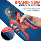 Ferrule Crimping Tool Kit, Preciva Upgrade Double & Single Ferrules Connectors of 1500PCS, Hexagonal Sawtooth Self-Adjustable Ratchet AWG23-10 (0.25-6mm²) Wire Terminals Crimper Kit