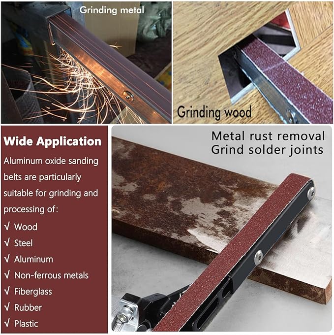 20 Pcs 3/4 x 20.5 Inch Premium Hard Cloth Aluminum Oxide Sanding Belts,4 Pcs Each of 60/100/240/400/600 Grits Sanding Belt for Detailing Bandfile Sander,520 x 20 mm Sanding Belts for Mini Belt Sander.