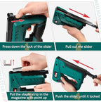 NEU MASTER Electric Staple Gun, Cordless Staple Gun with Staples & USB Charger, Staple Gun Heavy Duty for Upholstery, Crafts, Carpentry, Material Repair, Furniture DIY NTC0070