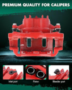 SCITOO Rear Left+Right Brake Calipers With Bracket 18-B4752 18-B4753 Compatible For Ford For Excursion 2000-2005 For Ford For F-250 Super Duty 2000-2004 For Ford For F-350 Super Duty 2000-2004