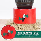 HYCHIKA 2 Inch/51mm Hole Saw,Bi-Metal Cutter Hole Max Cutting Depth 32mm with 1 Arbor Drill Bit for Wood Cutting Cornhole Plastic Drywall Boards Fiberboard