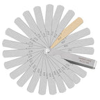 ZLKSKER 32 Blade Steel Feeler Gauge (0.0015Inch to 0.035Inch), Thickness Feeler Gage Gauge, Gap Measuring Tool with Metric & Imperial, Great for Checking Valves & Building Engines