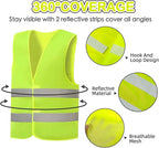 36 Pack High Visibility Safety Vest Bulk Reflective Mesh Security Vest with Silver Strip for Men Women