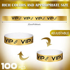 Teling 500 Pack VIP Plastic Wristbands Bracelets Party for Events VIP Custom Wristbands Plastic Bracelets Tear proof Waterproof Wrist Bands Arm Bands for Events Concerts